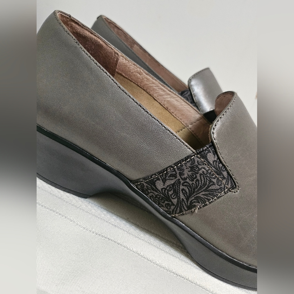 Dansko Jessica Women's Clog Size 39(Us 8.5-9 ) Gray Leather Slip On Wedge Shoes - Picture 4 of 10